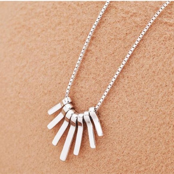 NEW 925 Sterling Silver Spike Necklace - Picture 6 of 7